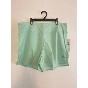 NWT Guy Harvey Women's Mint Green Performance Shorts Size L UPF 50+